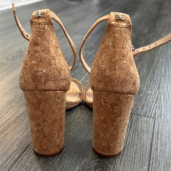 Sam Edelman Yaro Cork Ankle Strap Heels Size 10 - Picture 2 of 8
